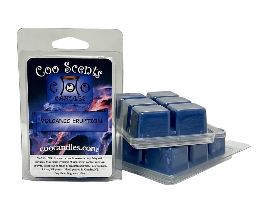 3 Pack Soy Blend Wickless Candle Bar Scented Wax Melts - Volcanic Eruption - Wax bar Wax Cubes for Scented Wax melt Warmer - Mad