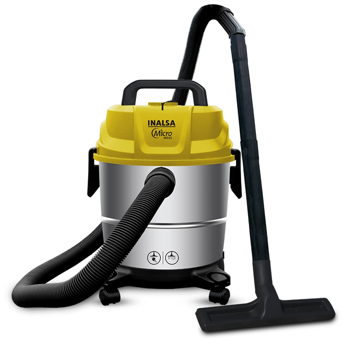 Inalsa Wet And Dry Vacuum Cleaner For Home, 15 Ltr Capacity,1400 W, 17 Kpa Suction, Blower Function,Hepa Filter, Wet Vacuum Clea