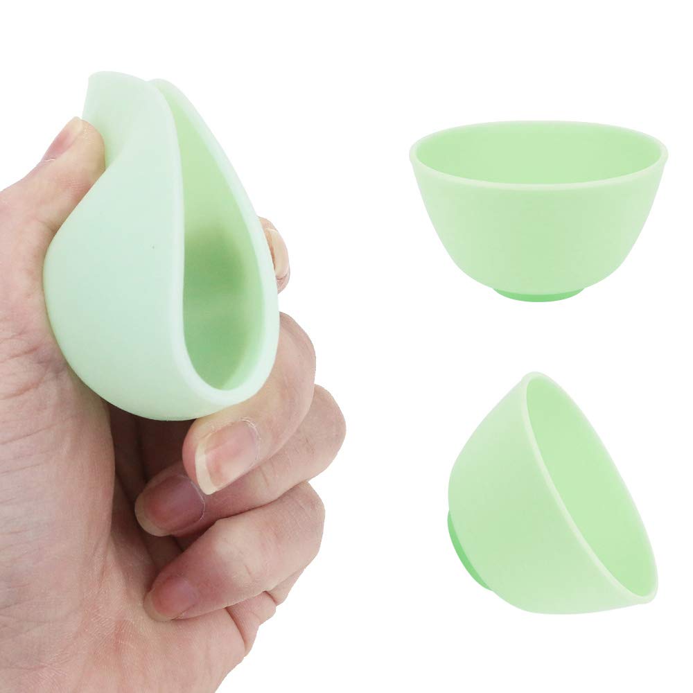 Billioteam 10 Pcs Multi Colorful Silicone Mixing Bowl,Reusable Prep And Serve Bowls Condiment Bowls Facial Mask Bowl For Skincar