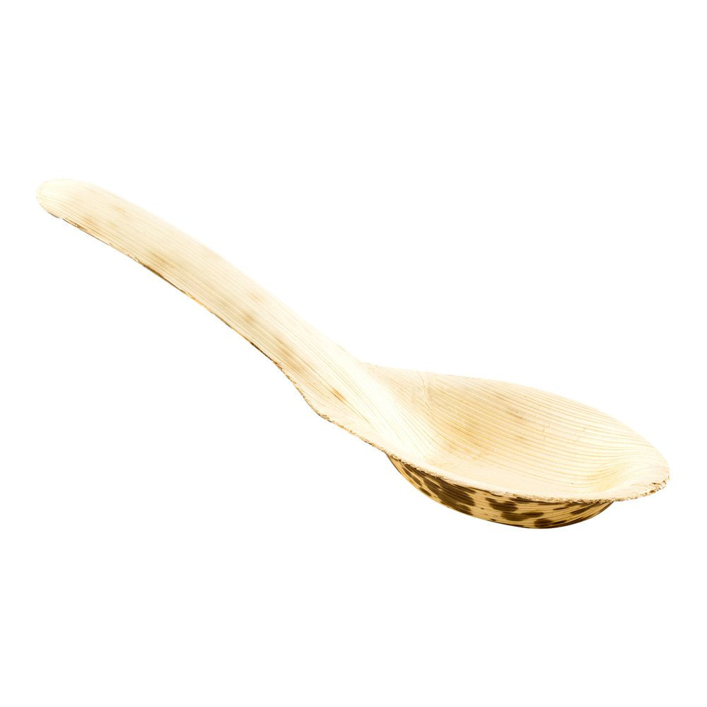 Restaurantware 3.5 Inch Disposable Bamboo Spoons 100 Mini Bamboo Spoons - Sustainable Durable Bamboo Eating Spoons For Picnics B