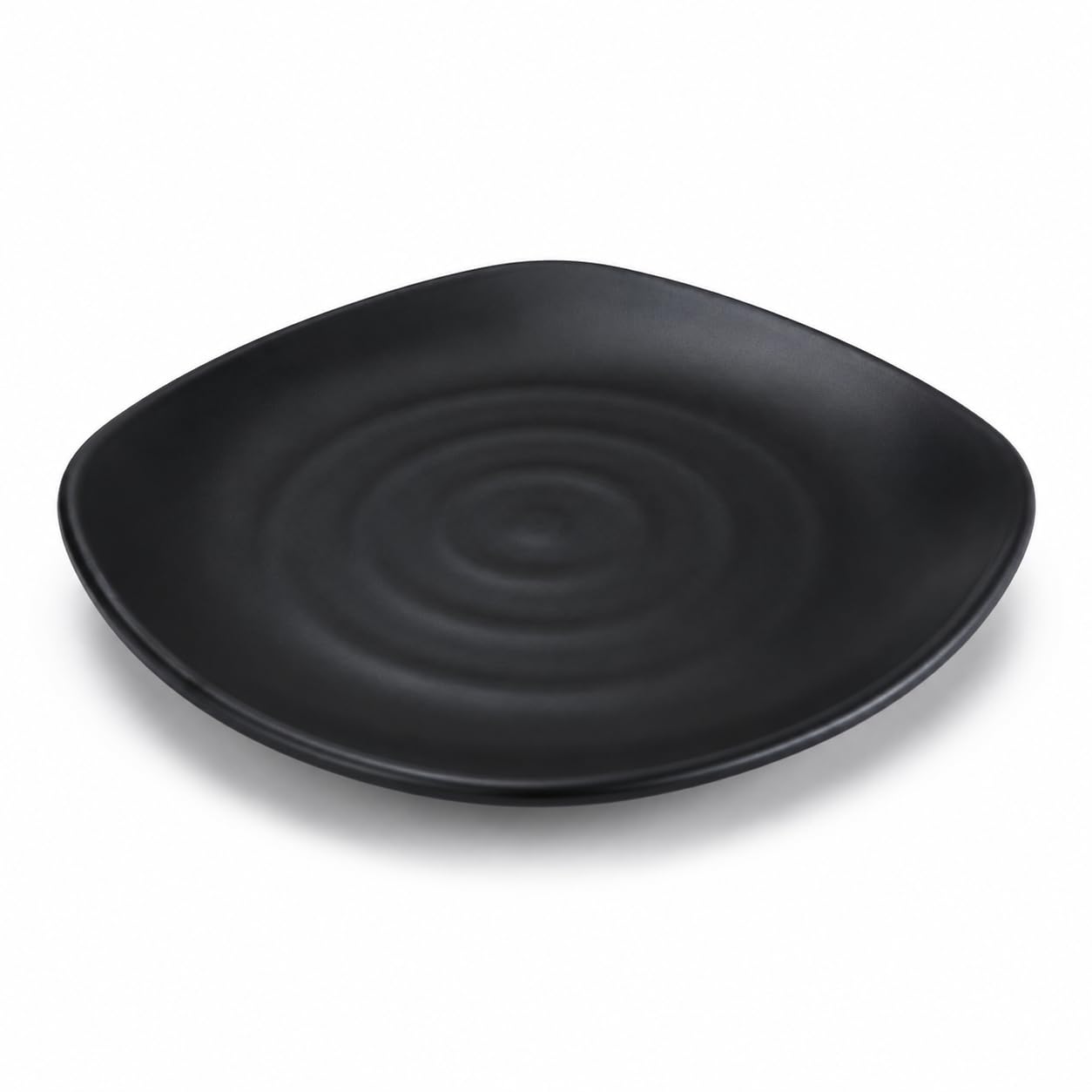 Yanco BP-1110 Black Pearl 10 Square Melamine Plate, Matte Black Dinner Plate Pack of 24