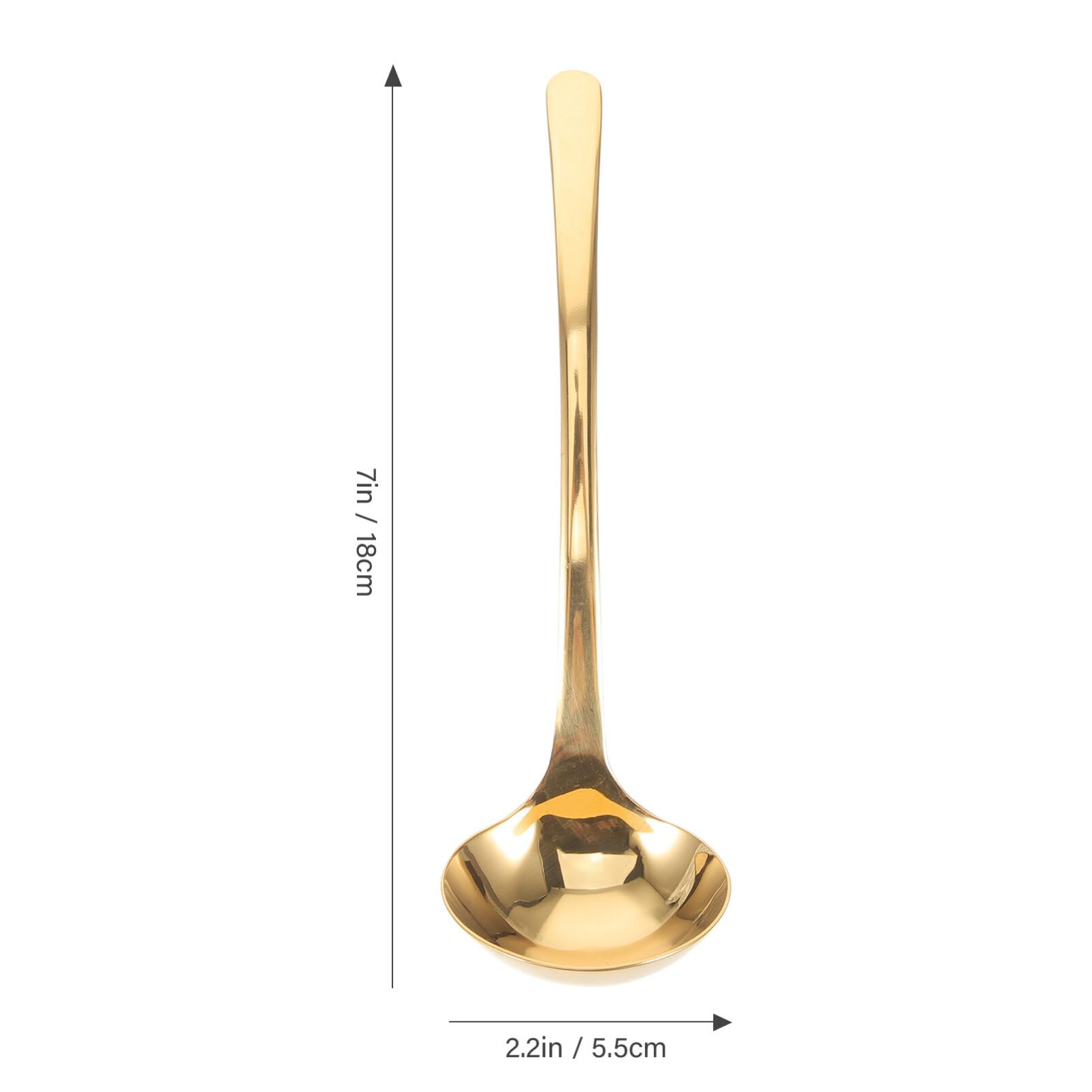 Luxshiny Golden Soup Ladle Spoon 18Cm/7Inch Stainless Steel Soup Scoop Cooking Ladle Food Serving Scoop Gold Serving Utensil For