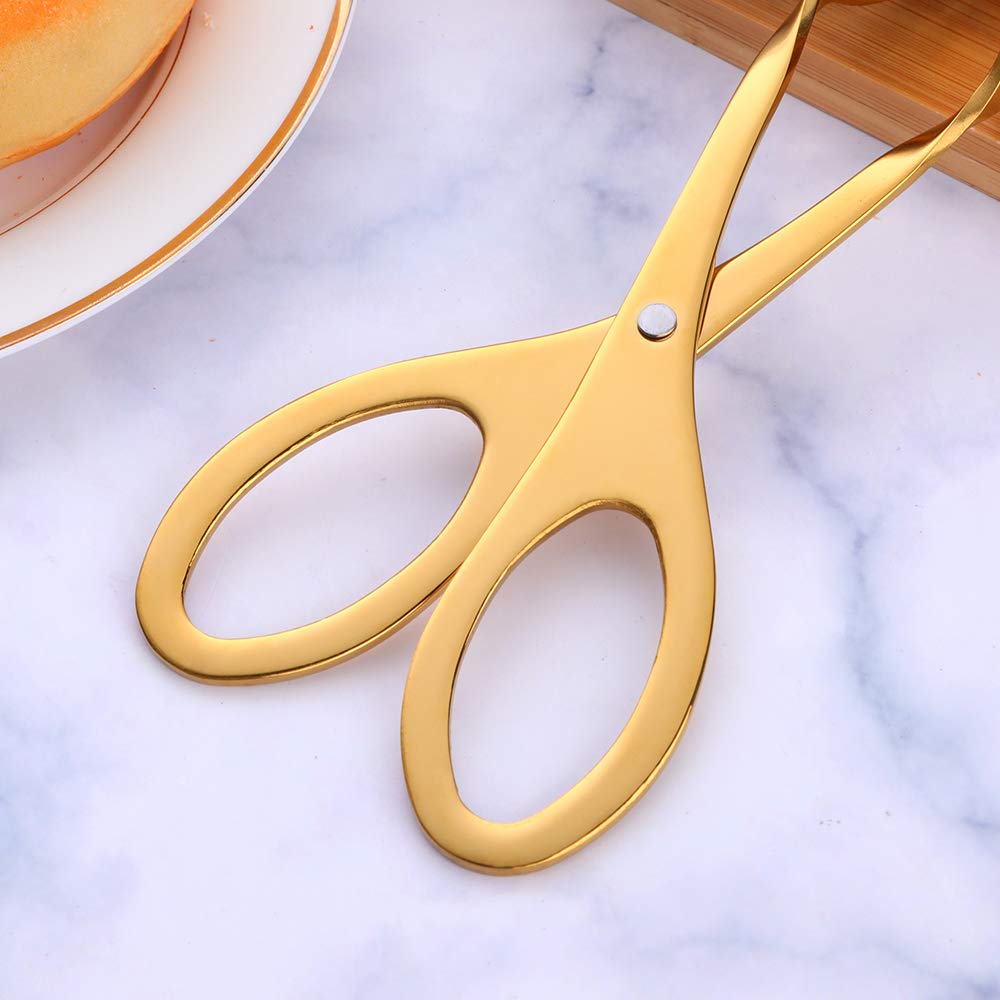 Buyer Star Bread Tongs, Stainless Steel Kitchen Serving Barbecue Tongs For Pasta Bbq Meat Appetizers Pastries Steak Cooking Tool