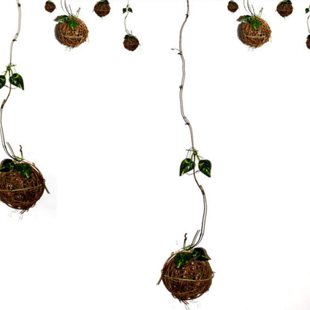 Healifty Vine Decor Balls 10pcs Rattan Decorative Ornaments for Wedding Cafe Bar
