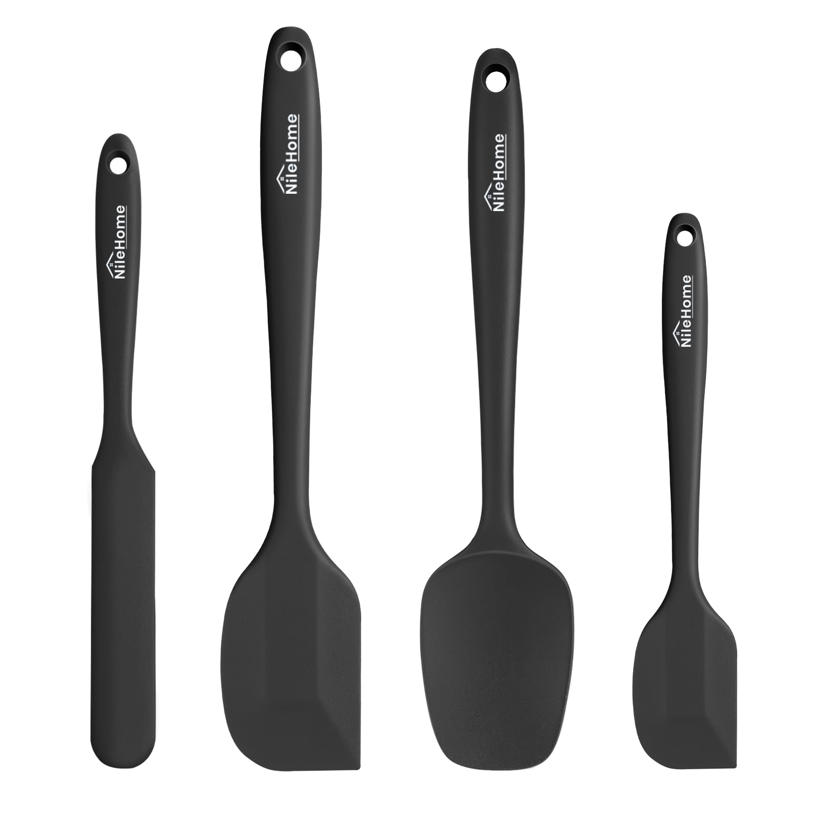 Nilehome Silicone Spatula Set, Rubber Spatula High Heat-Resistant Premium Bpa-Free One Piece Seamless Design Cooking Spatulas Ut