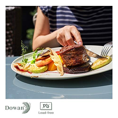 Dowan 14'' White Serving Platters For Entertaining, Oval Serving Plates, Party Serving Trays And Platters Oven Safe, Porcelain D