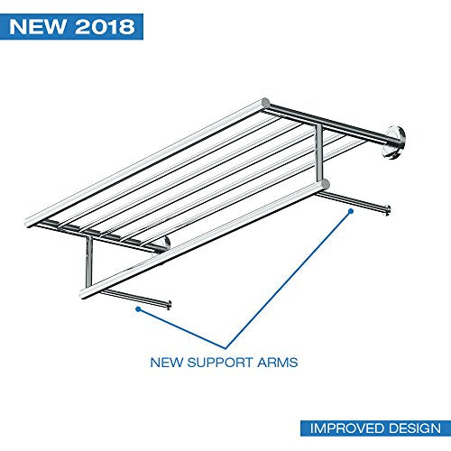 Gatco 4247 Latitude Ii Rack With Towel Bar, 24 Inch, Chrome