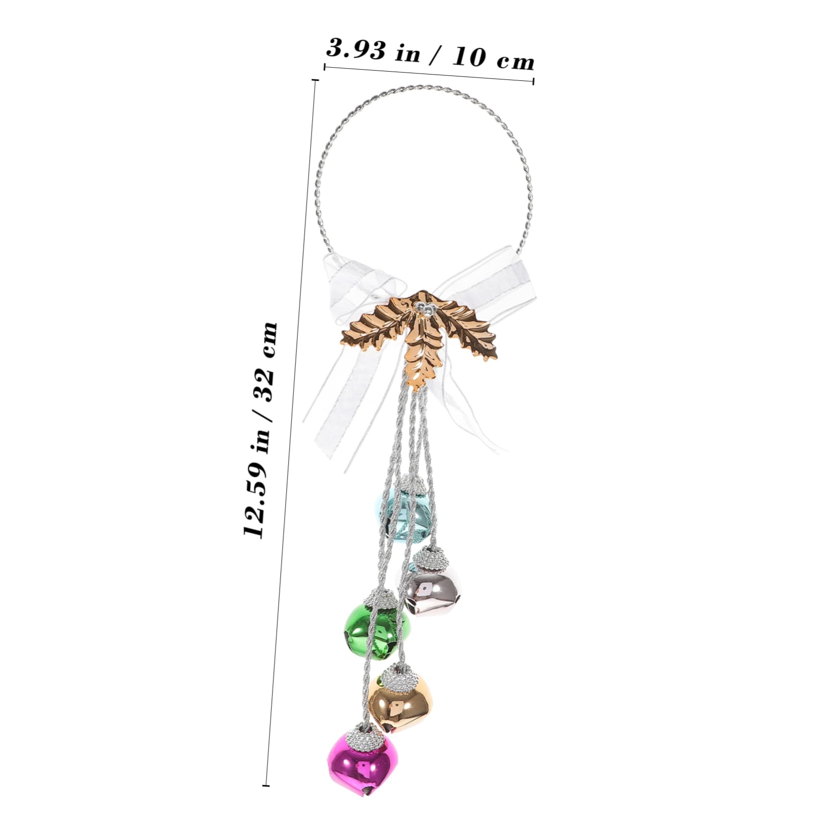 Christmas Jingle Bells Ornaments Door Knob Greeter Hanger Sleigh Bell Holiday Tree Hanging Decoration for Festival Yard Decor (C