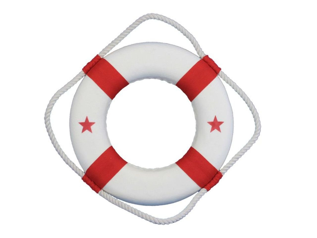 Hampton Nautical Decorative Life Ring Lifering, 10, Red