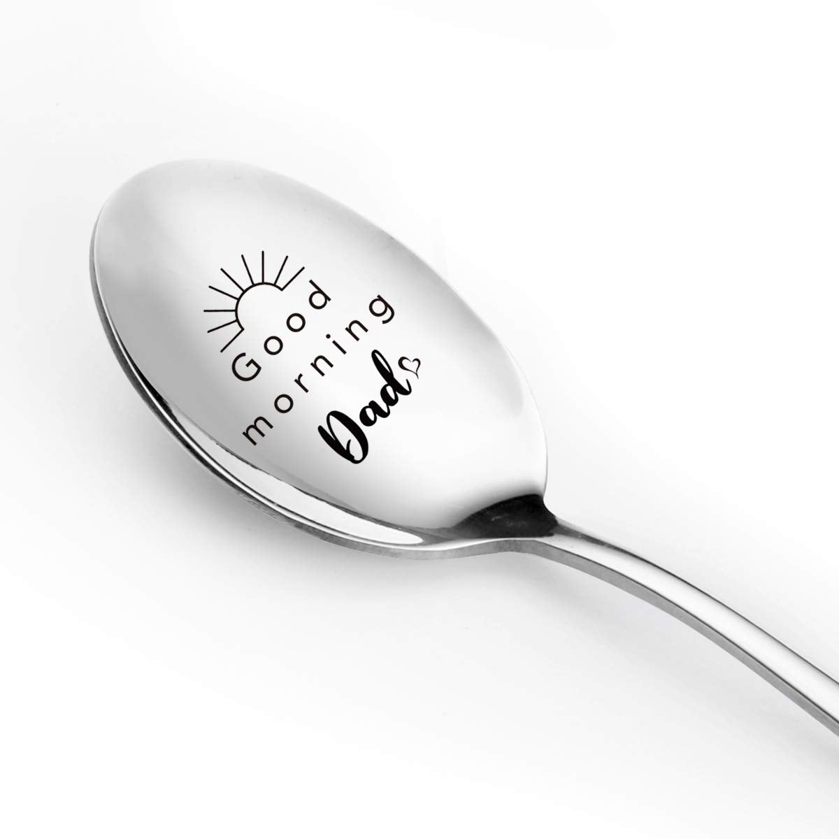 Best Dad Gifts - Good Morning Dad Spoon - Funny Dad Spoon Engraved Stainless Steel - Tea Coffee Spoon - Dad Gift From Daughter S