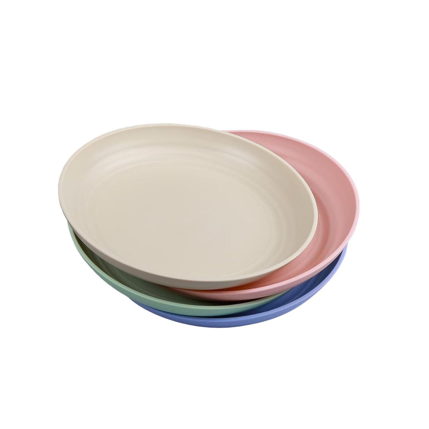 Spatlus Wheat Straw Camping Plates  Reusable Unbreakable Dinner Plate Set, Dishwasher Safe, Bpa Free, Perfect For Kitchen, Outd