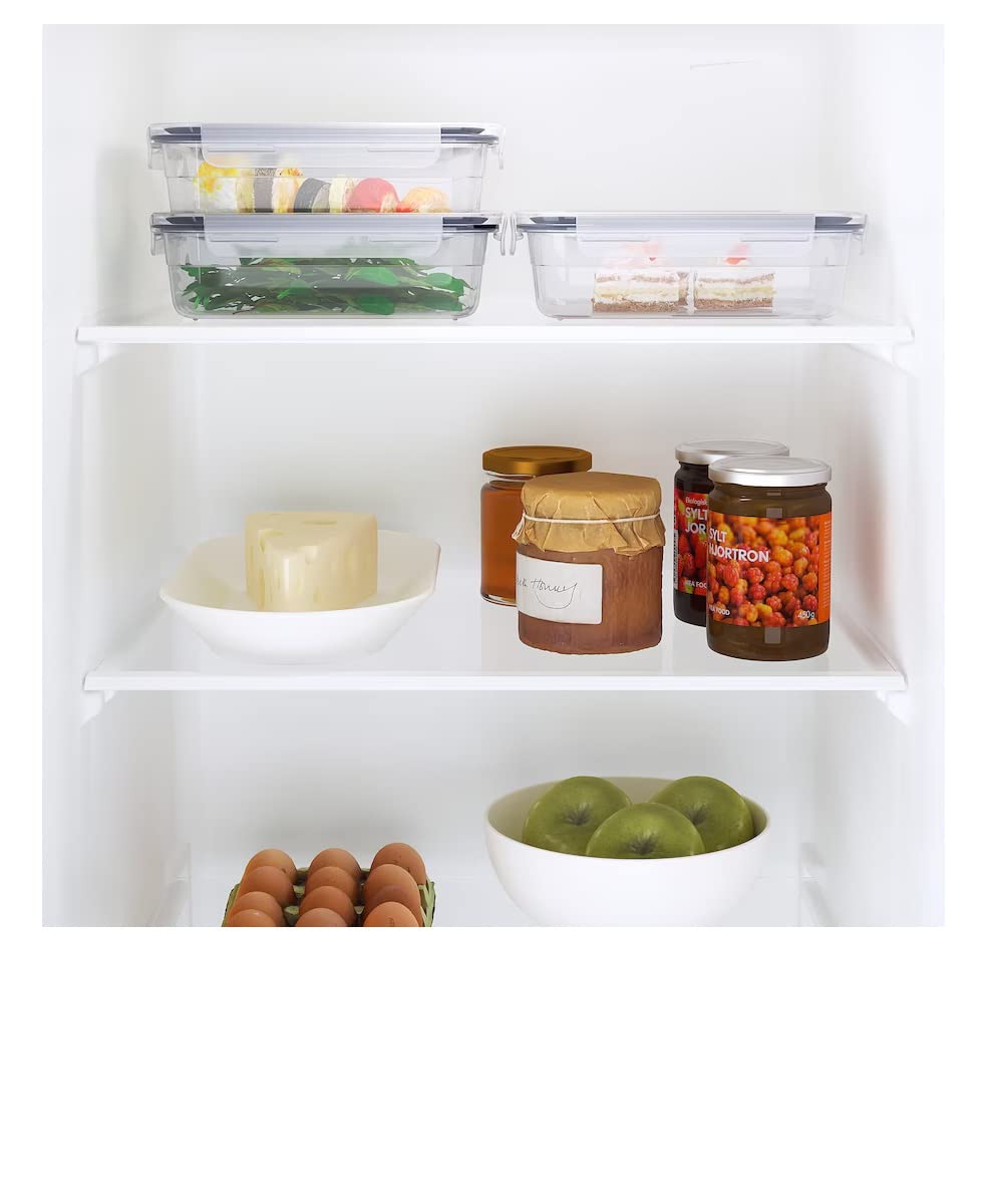 Ikea Tssp Food Container With Lid, Rectangular Plastic 1.0 L (Pack Of 3)