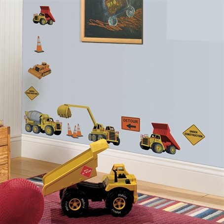 Roommates Rmk1007Scs Under Construction Peel And Stick Wall Decals