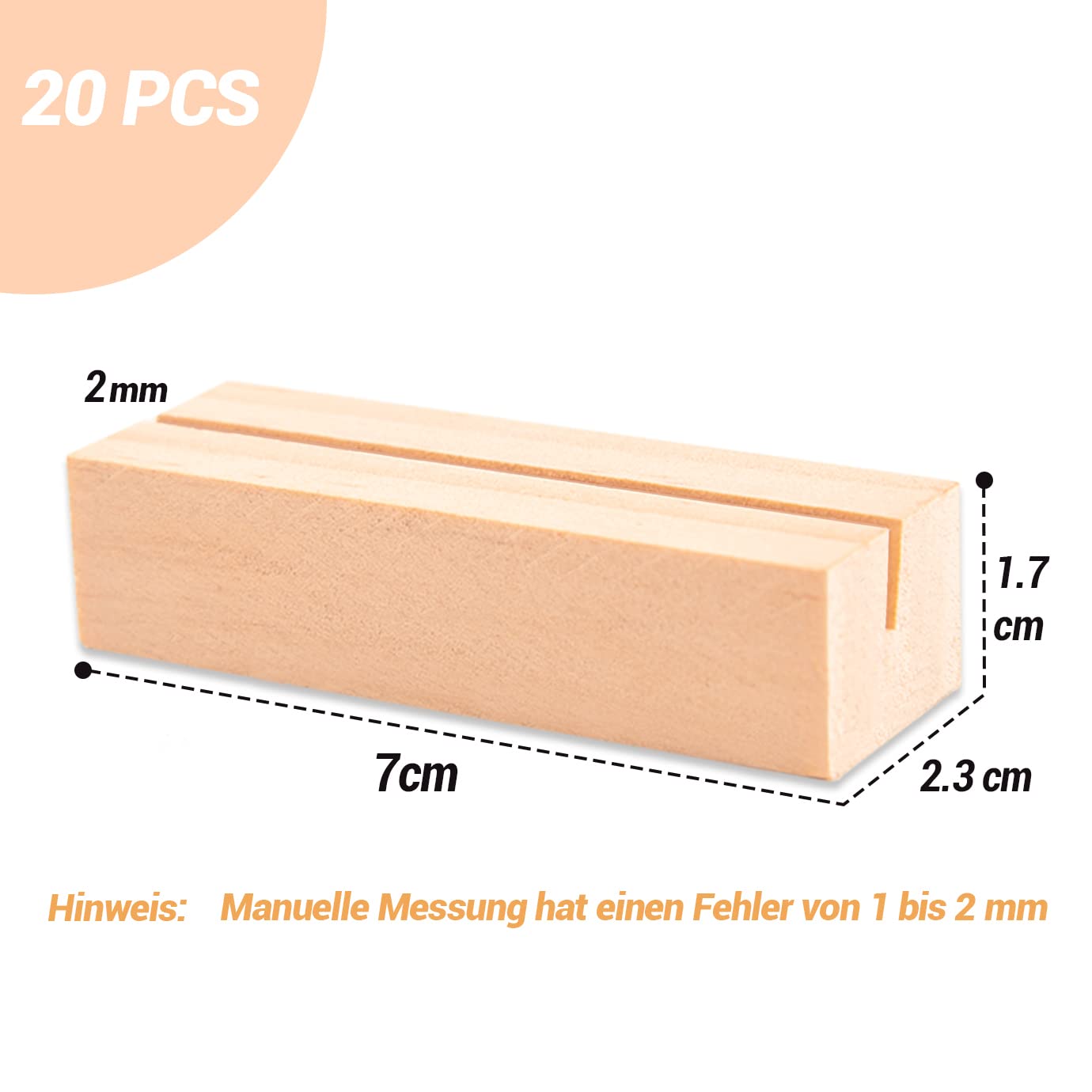 Wxj13 20Pcs Wood Place Card Holders Wood Table Number Stands Wood Name Card Holders For Tables Table Sign Stand Picture Holder A