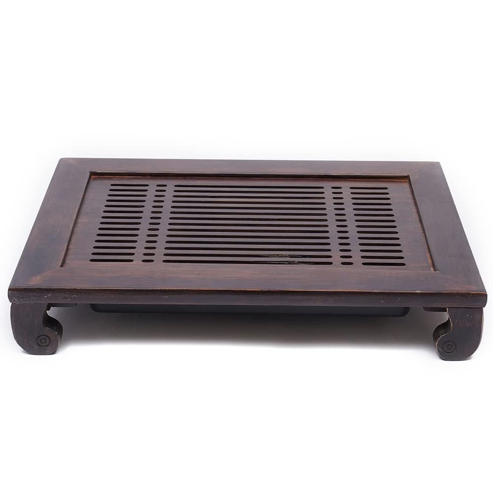 Gongfu Tea Set Tea Tray Natural Bamboo Rectangle Chinese Tasteful Tea Table Tray Wood Water Storage Saucer Plate