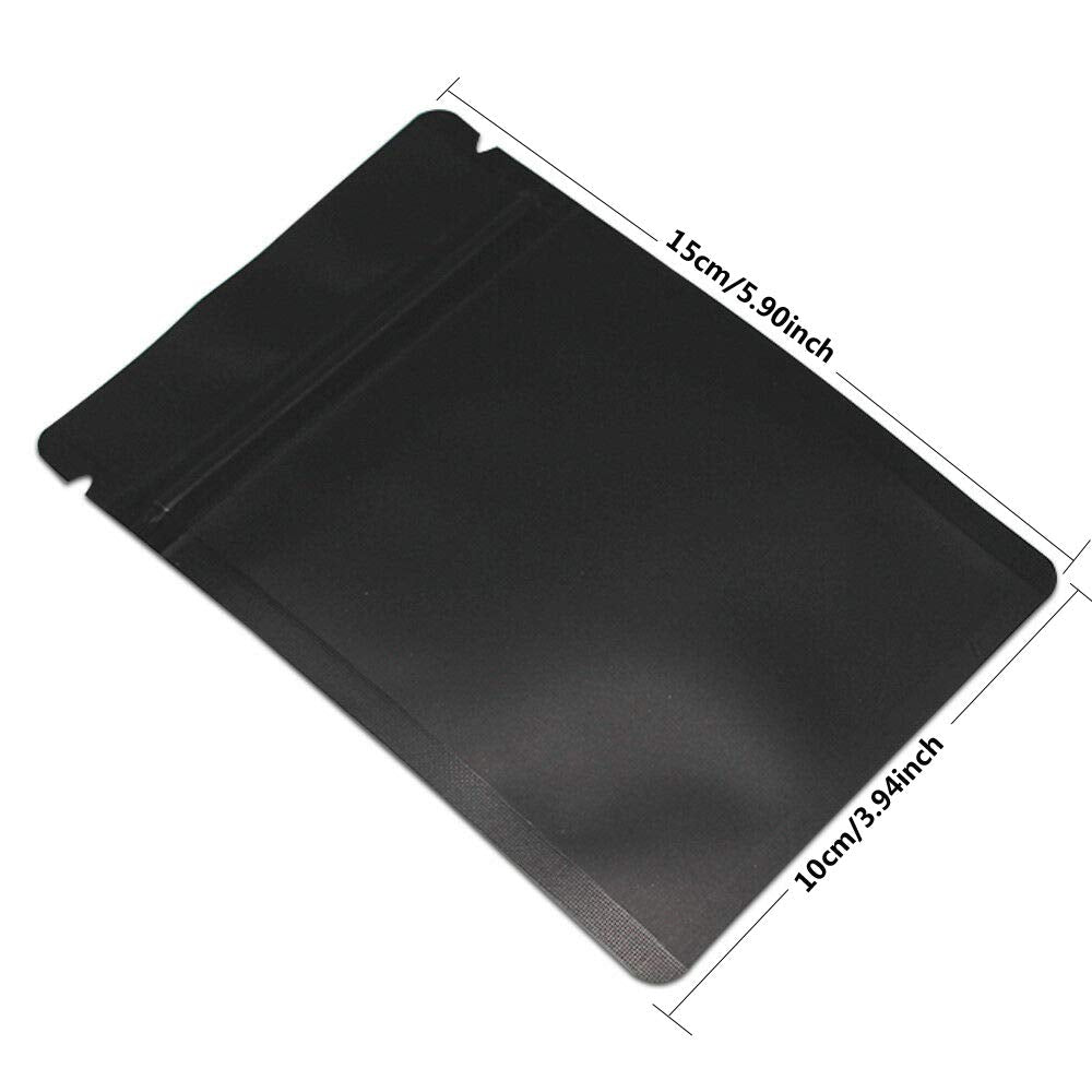 Ucoffee 100 Pieces Mylar Bags - 4X6 Inches Mylar Food Storage Bags Resealable Foil Pouch Bags Stand Up Airtight Ziplock Bag Bulk