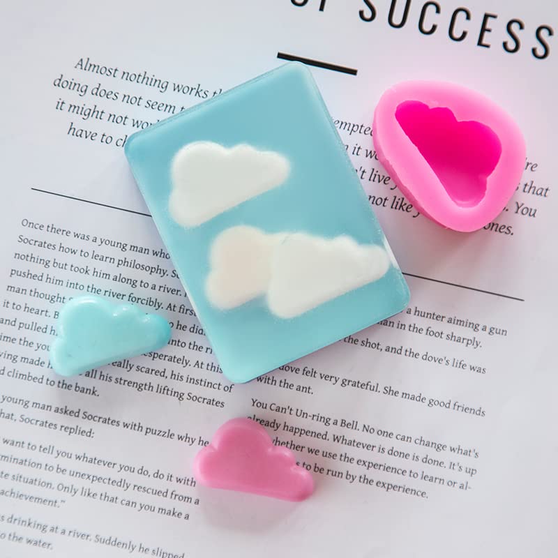 2Pcs Mini Size Cloud Silicone Molds For Diy Fondant Candy Making Chocolate Mold Desserts Ice Cube Gum Clay Biscuit Plaster Resin