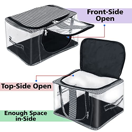 Storite 4 Pack Nylon 33 L PVC Transparent Moisture Proof Storage box for Clothes Closet Wardrobe Bag for Clothes Saree Bags with