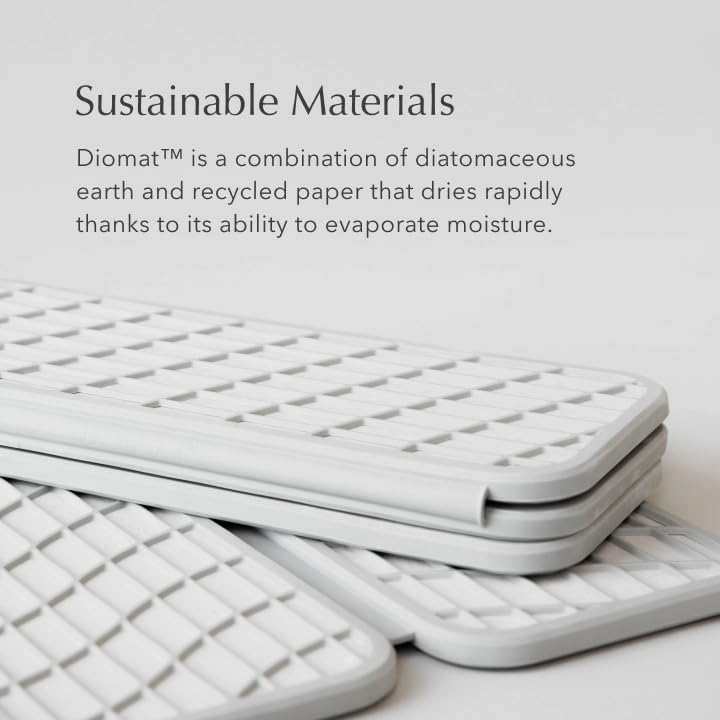 Dorai Home Dish Pad | Diatomaceous Earth Stone Drying Mat For Kitchen Counter | Quick Drying | Stone Dish Drying Mat For Kitchen