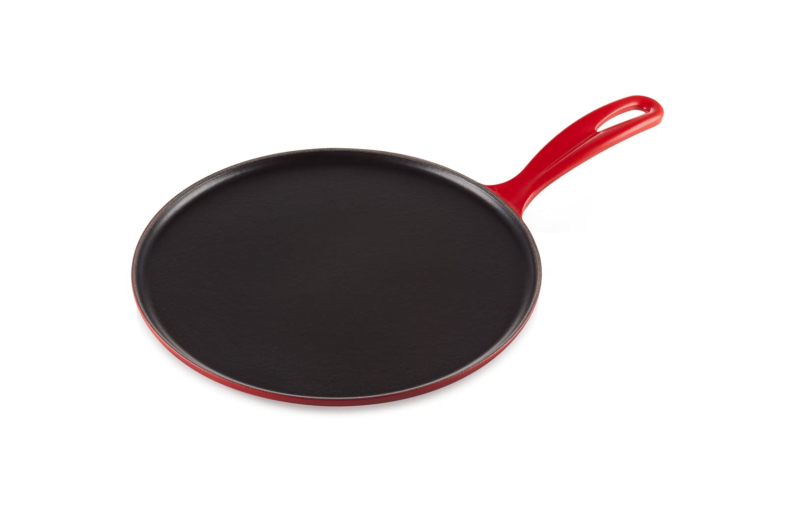 Le Creuset Enameled Cast Iron Crepe Pan With Rateau And Spatula, 10.75'', Cerise