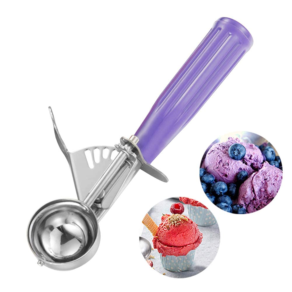 Ice Cream Scoop, Small Size Cookie Scoop Melon Baller Scoop With Trigger Release For Meatballs Melon, Ice Cream Scoop Stainless