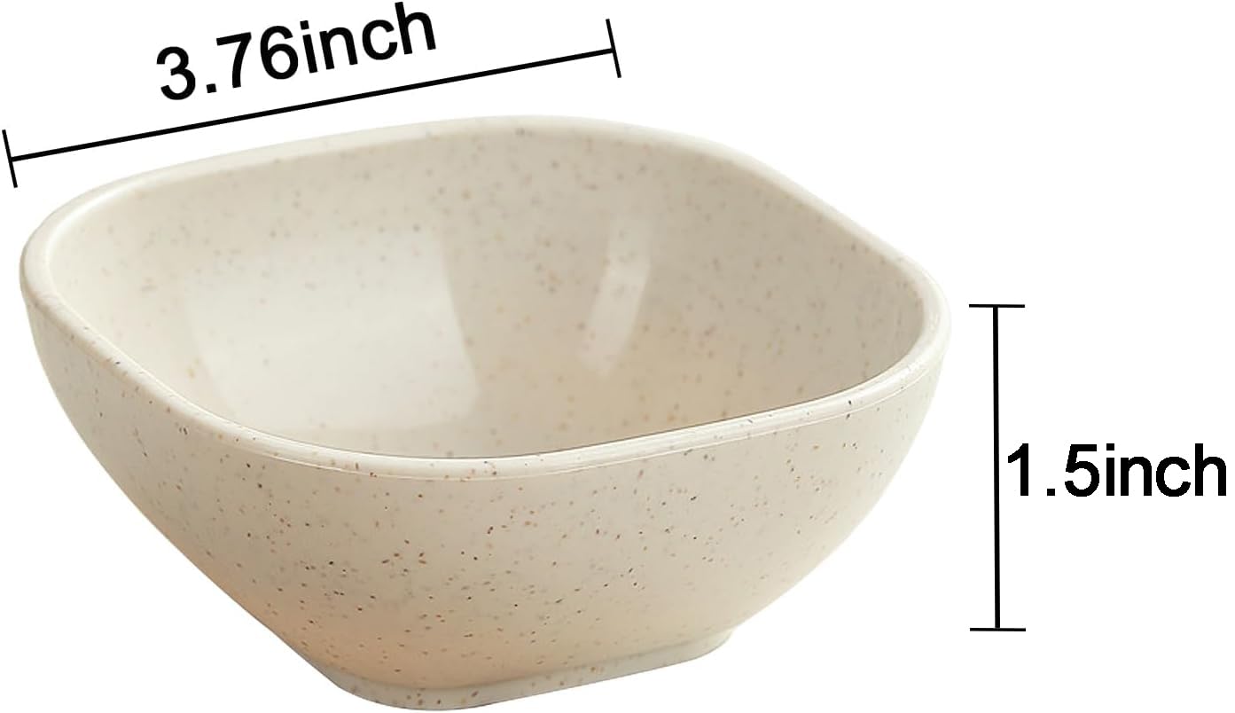 Ronanemon 4.8Oz Unbreakable Wheat Straw Dipping Bowls,Small Prep Bowls, Dip Bowls For Side Dish,Ketchup,Candy, Dessert, Nuts, Pa