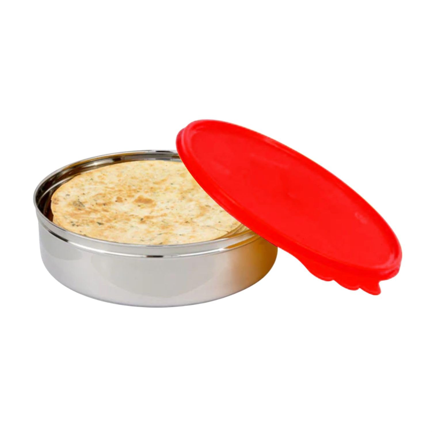 Signoraware Stainless Steel Medium Khakra Box/Container | Airtight & Leakproof | Compact & Stylish Design For Kitchen & Travel U