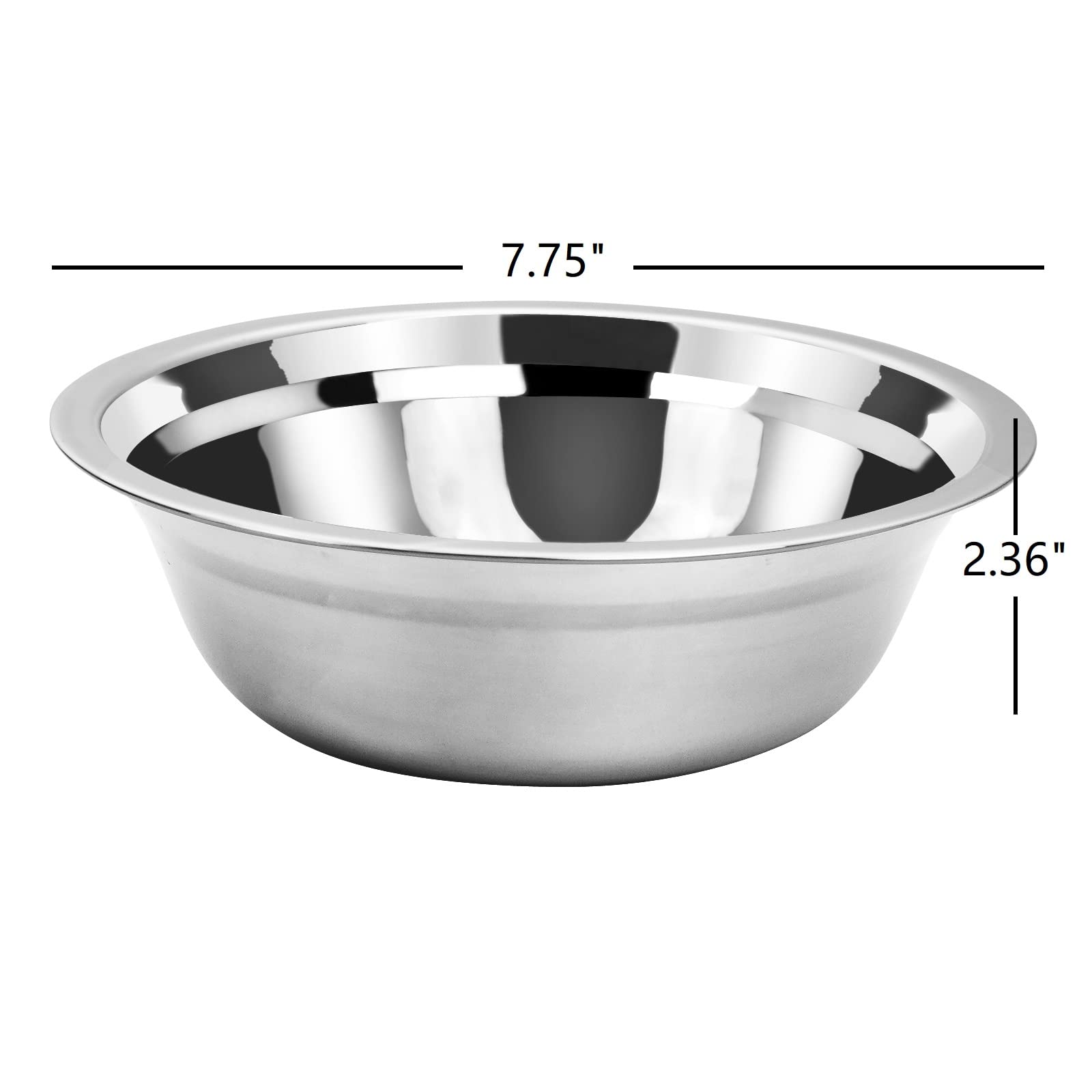 Buyitt Salad Mixing Bowls, Stainless Steel Serving Bowl, Set Of 6