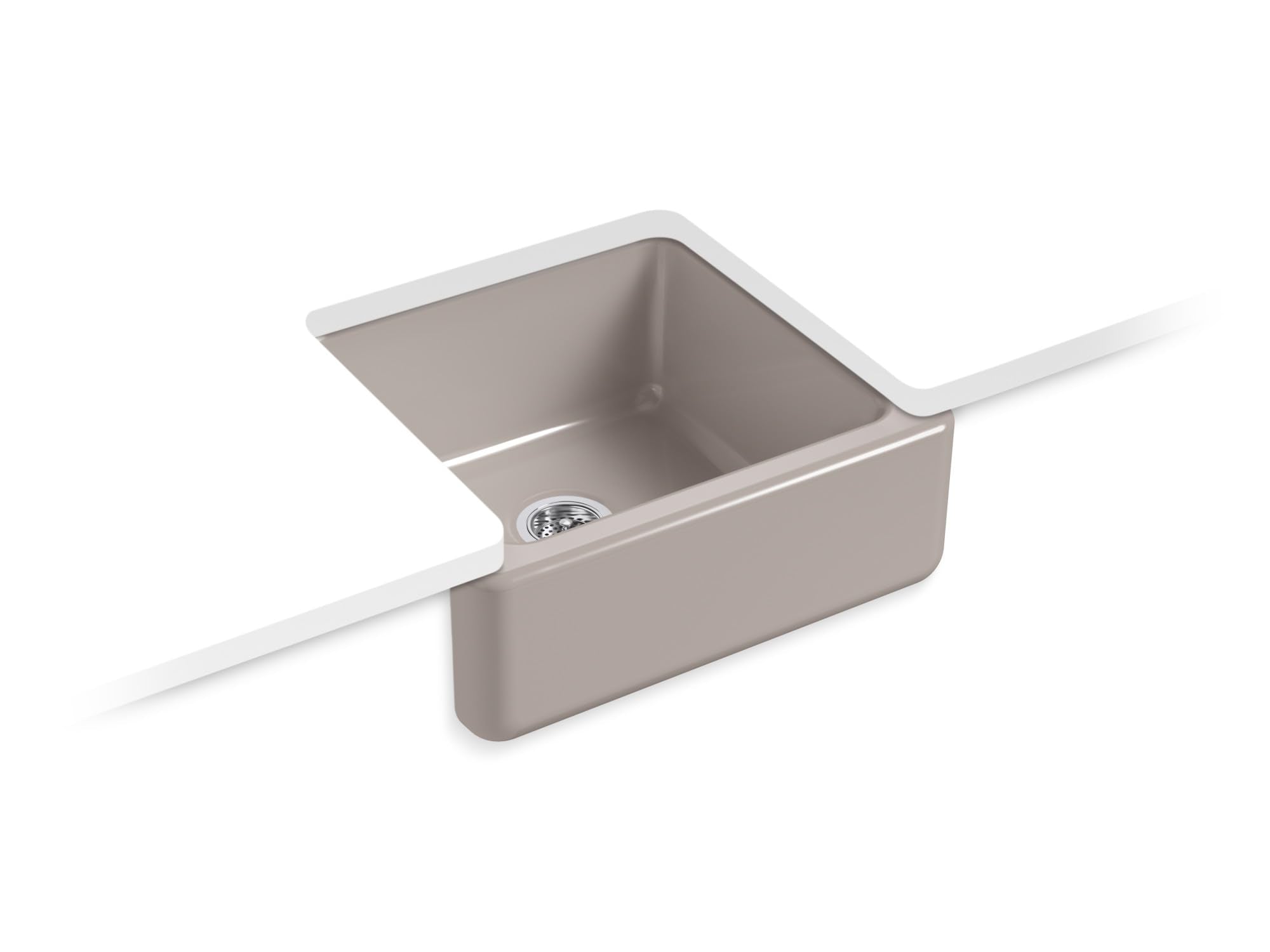 KOHLER Whitehaven 23.5 in. Undermount Single-Bowl Farmhouse Kitchen Sink