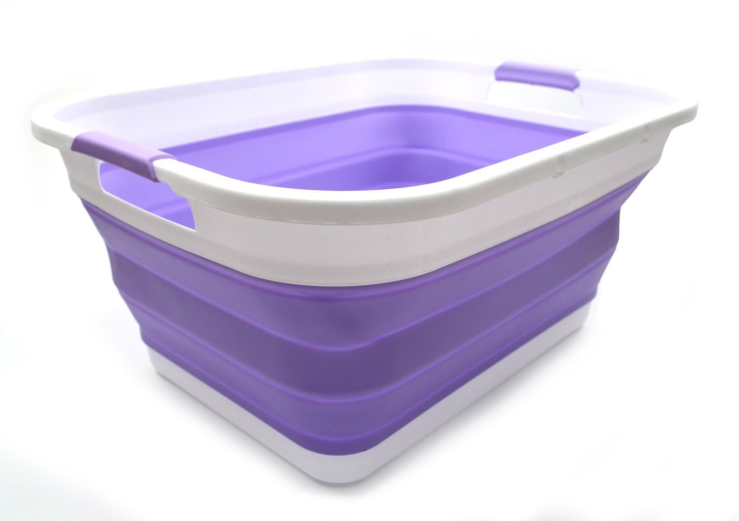 SAMMART 41L (10.8 gallon) Collapsible Plastic Laundry Basket-Foldable Pop Up Storage Container/Organizer-Portable Washing Tub-Sp