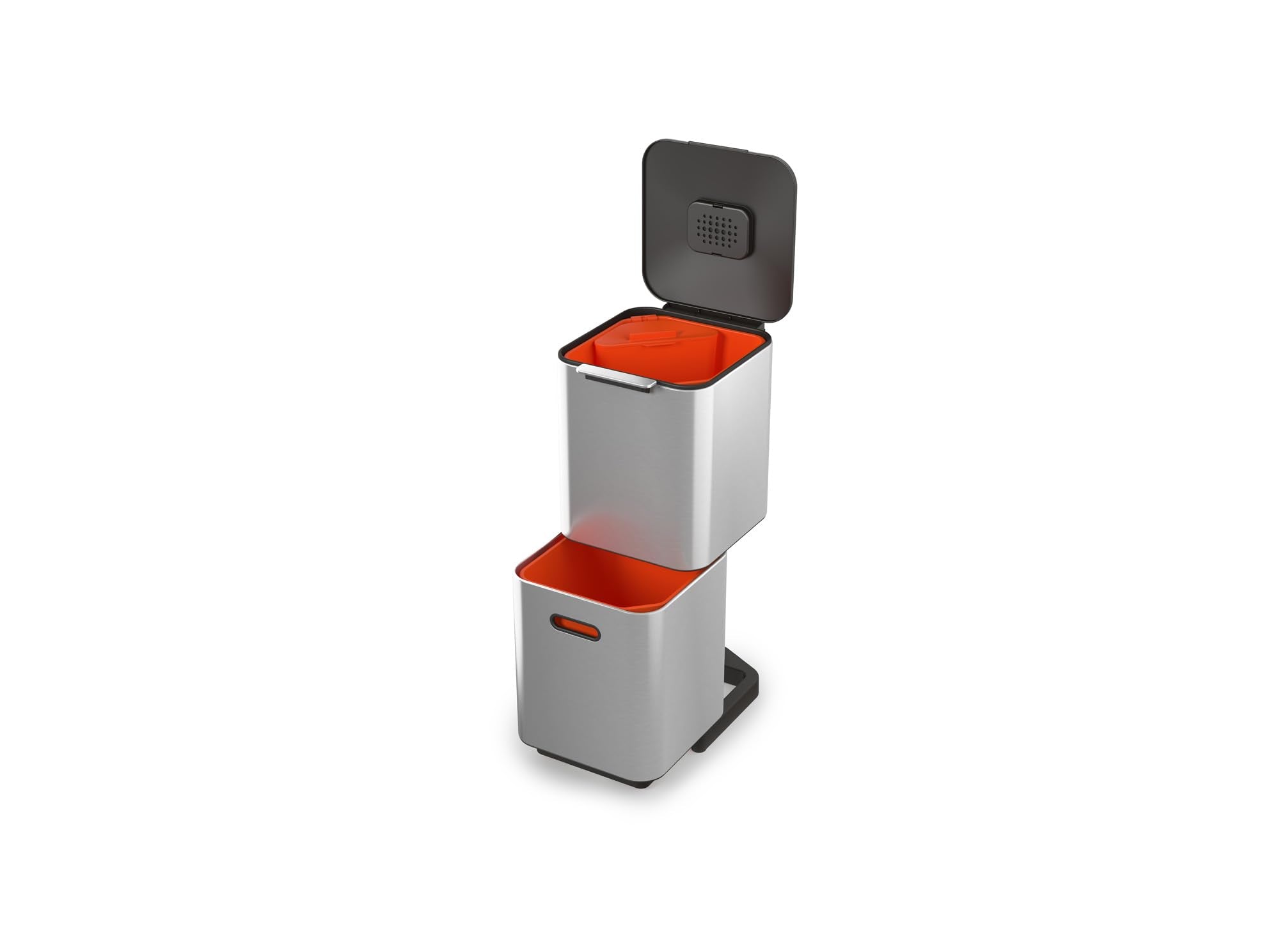 Joseph Joseph Totem Compact 40 liter/10.5 Gallon Waste Separation and Recycling Kitchen Trash Can with odor filter and removable