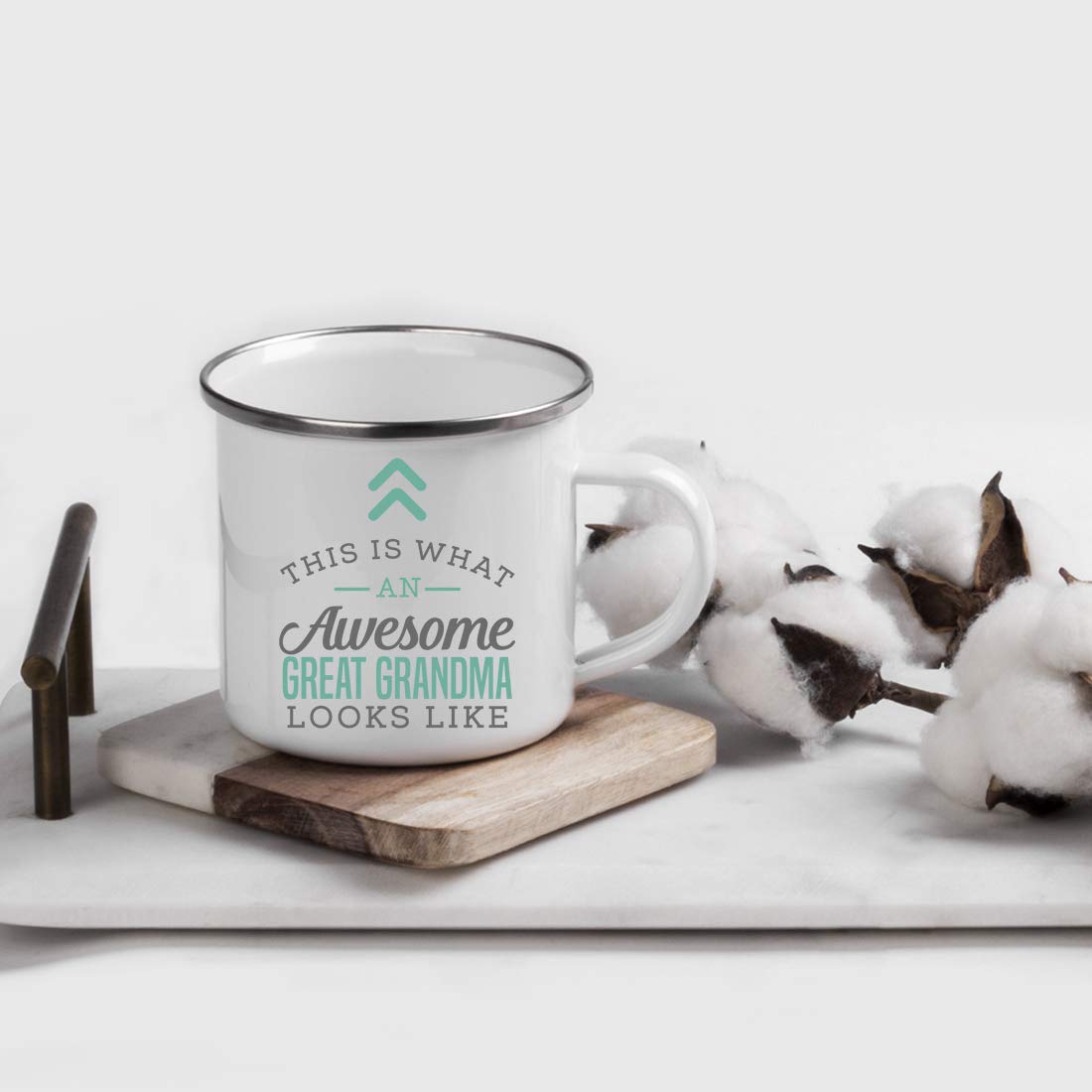 Andaz Press 11Oz. Stainless Steel Campfire Coffee Mug Gift, This Is What An Awesome Great Grandma Looks Like, 1-Pack, Birthday G