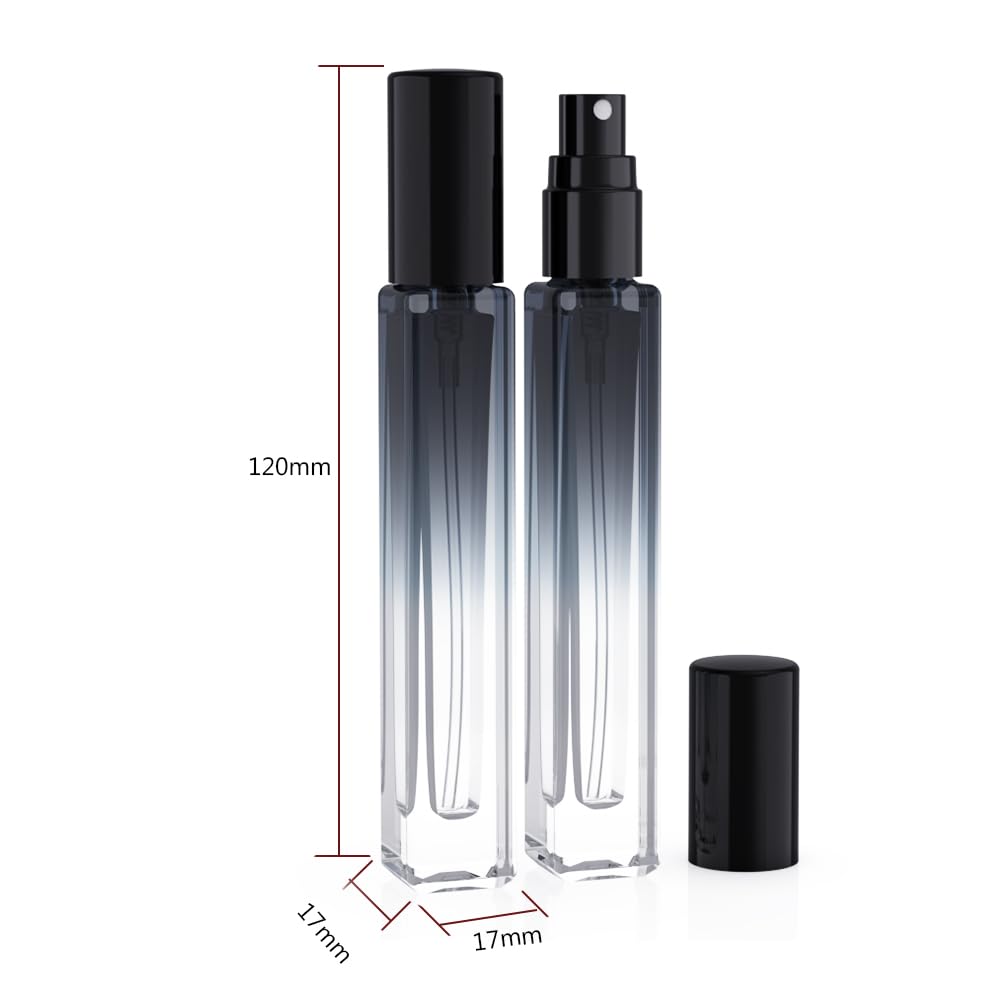 Seafulee 5Pcs Cologne Perfume Atomizer Empty,10Ml Mini Perfume Bottles Refillable With Dispenser Tools, Pocket Perfume Spray Bot