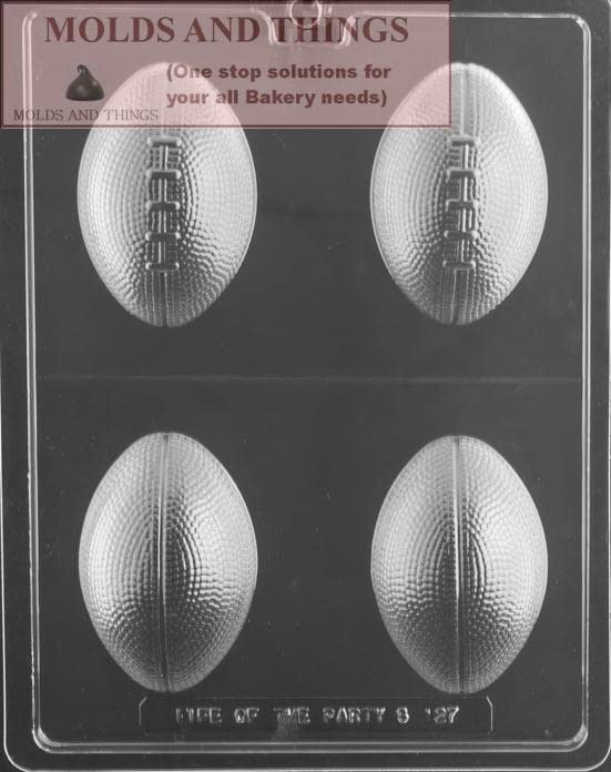 Football Chocolate Candy Mold, 3D Football Game Chocolate Candy Mold With  Molding Instructions