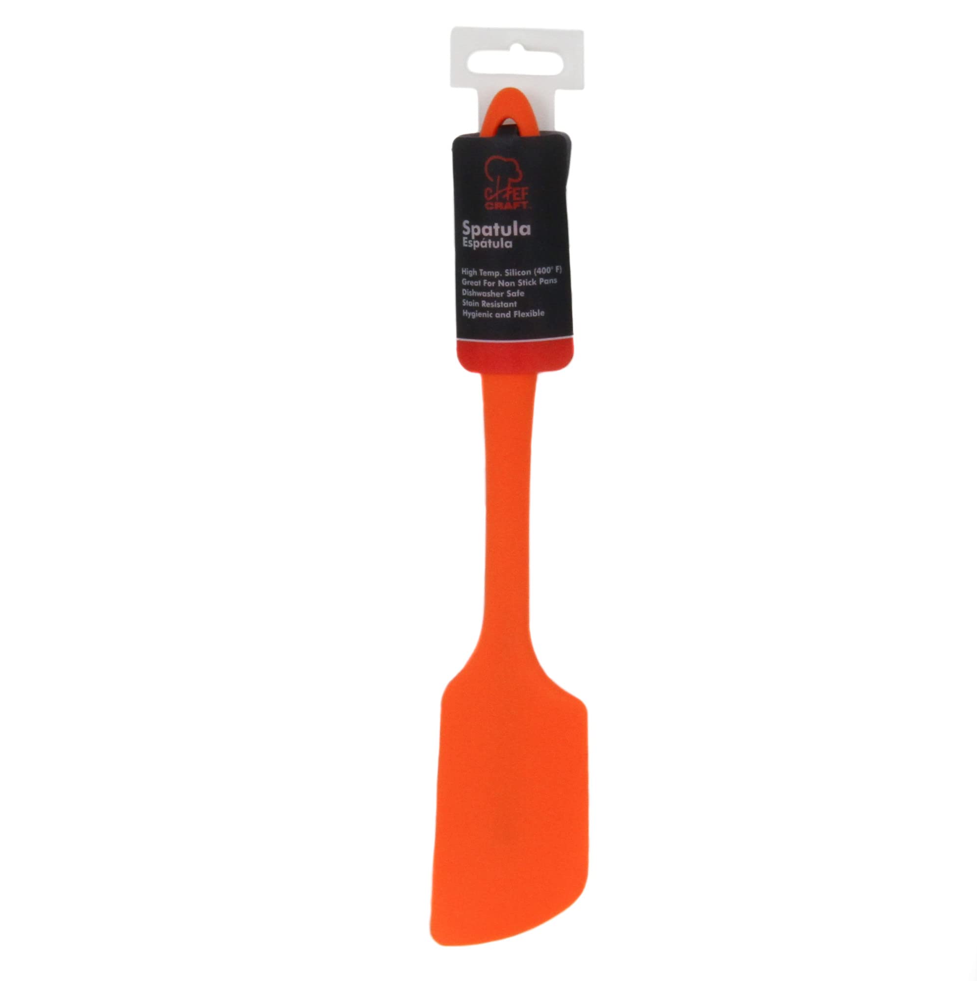 Chef Craft Premium Silicone Angled Spatula, 11 Inch, Orange