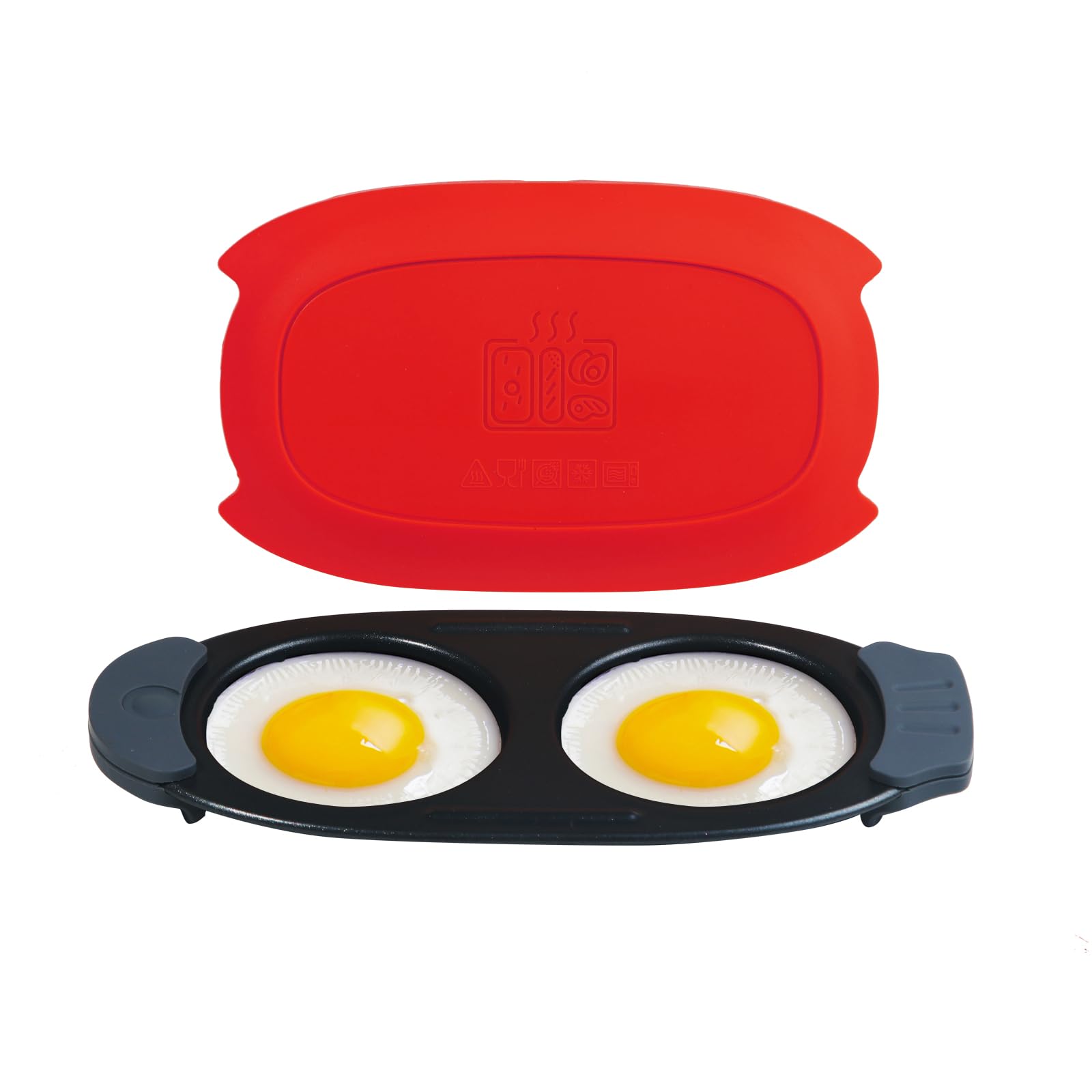 MKYSAIL Quick-Heat Microwave Egg Cooker|Poacher|fryer,Multi-use microwave egg maker for Breakfast Sandwiches,Dishwasher-Safe,Sav
