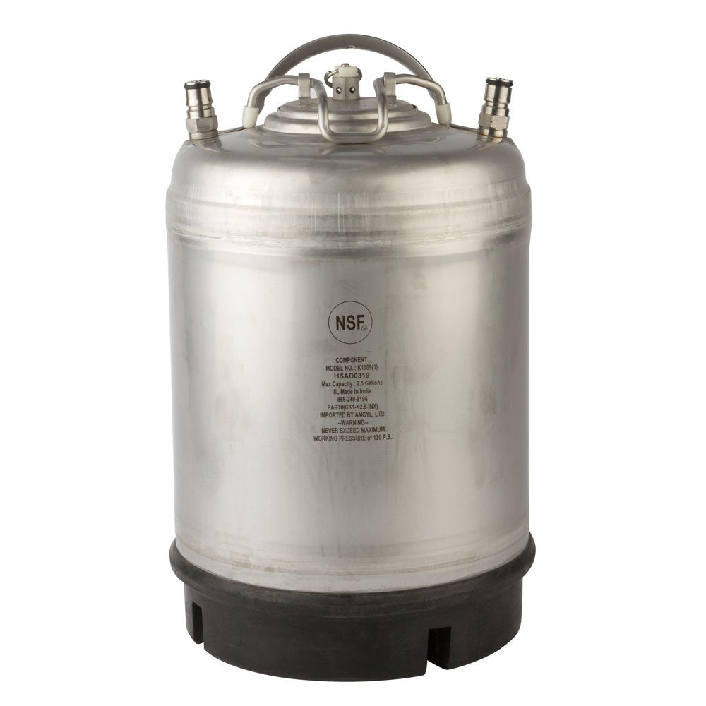 2.5 Gallon Amcyl Keg New Ball Lock Single Handle
