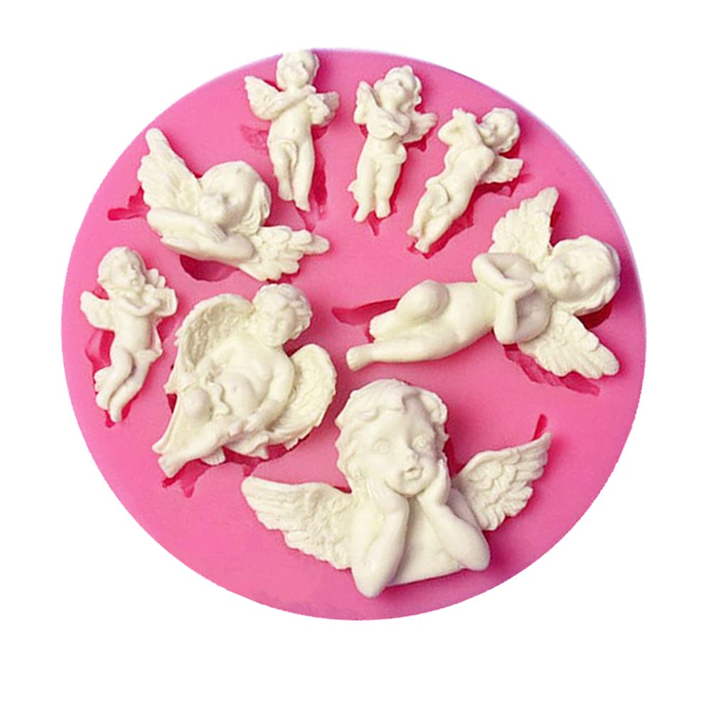 8 Fairy Sizes Shapes Angel Baby 3D Boy Wing Silicone Mold Tools For Make Chocolates Hard Candies Desserts Ice Candles Soap Bakin