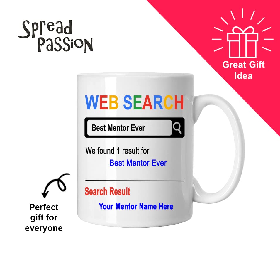 Spreadpassion Personalized Mug, Best Mentor Ever, Gift For Mentor, Birthday Christmas Basket Gift Idea, Custom Mentor Mug