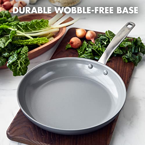 Greenpan Chatham Hard Anodized Healthy Ceramic Nonstick, 11'' Frying Pan Skillet, Pfas-Free, Dishwasher Safe, Oven Safe, Gray