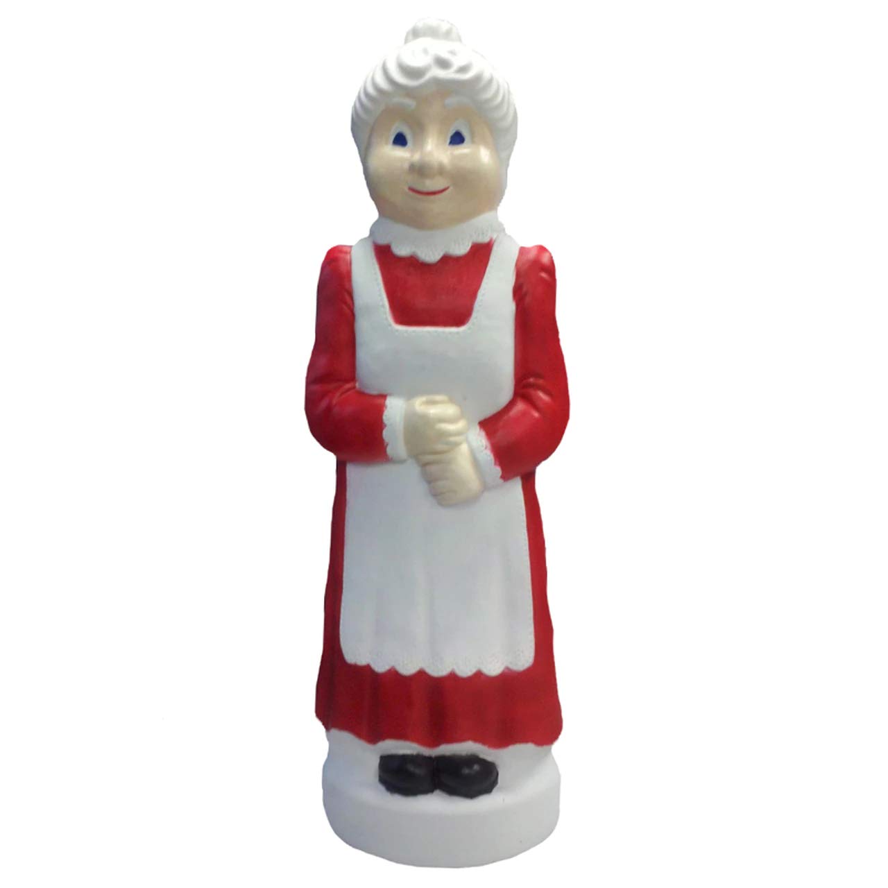 PMU Christmas Light Up Mrs. Claus 40 Inch Large Blow Mold Plastic Statue Illuminated with 6  Cord and Light Traditional Indoor/O