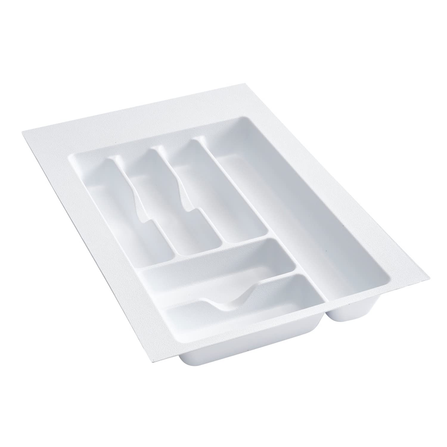 Rev-A-Shelf Ct-2W-52 Medium Trim-To-Fit Matte Plastic Cutlery 6 Compartment Tray Insert Utensil Organizer For Kitchen Cabinet Dr