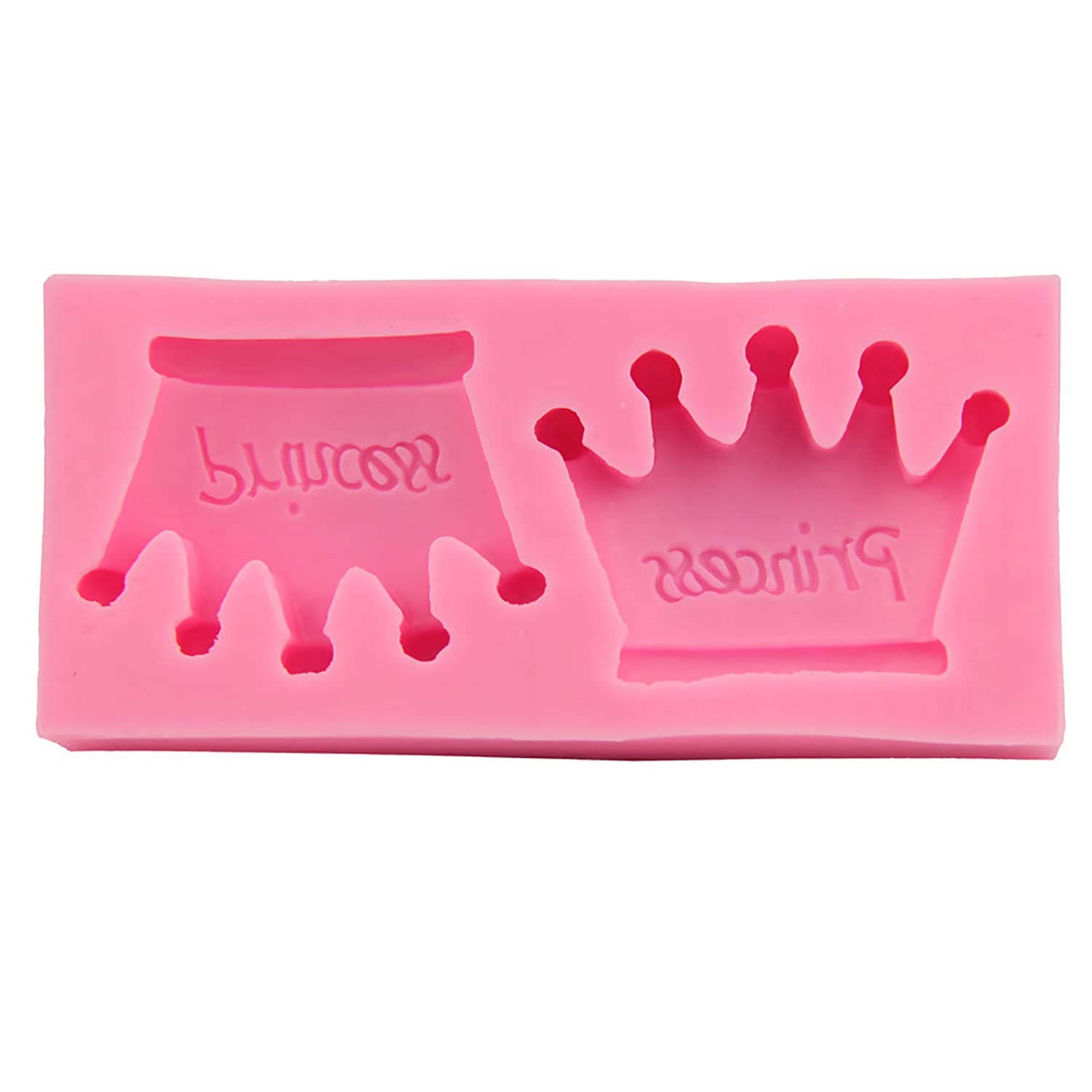 2-Cavity Princess Crown Shape Silicone Mold For Diy Fondant Candy Making Chocolate Molds Lollipop Desserts Ice Cube Gum Clay Soa