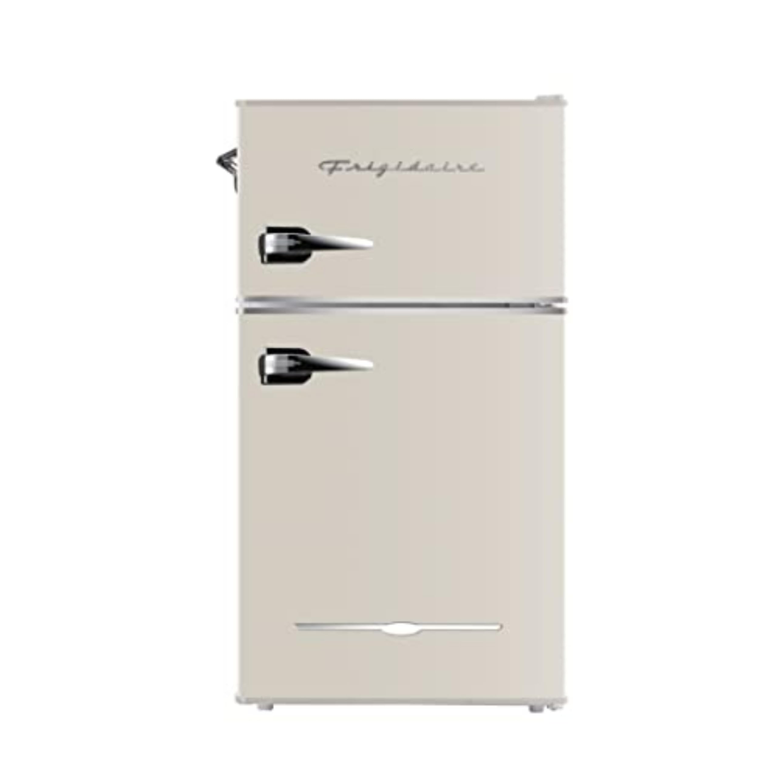 Frigidaire EFR840-Cream EFR840 Retro Mini Fridge with Freezer & Side Bottle Opener-Small 2 Door Refrigerator for Office Bar or C