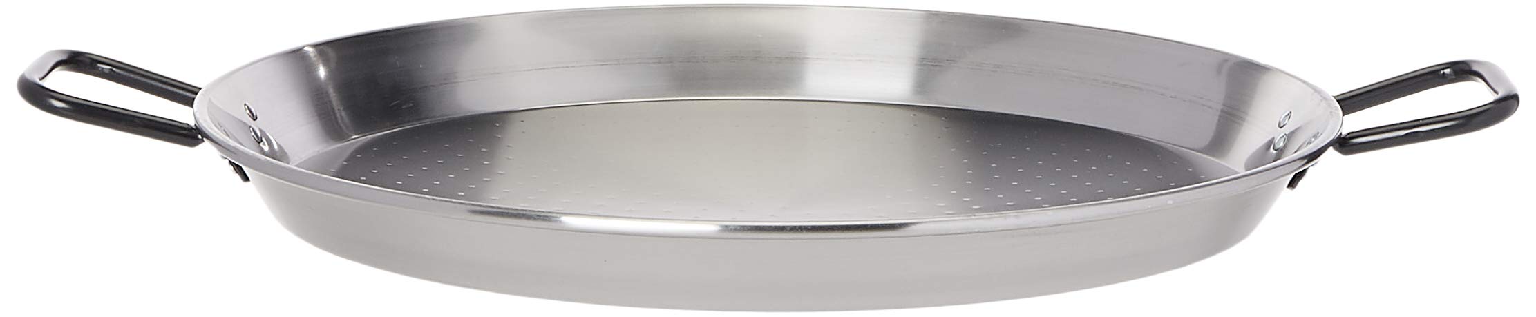 Garcima 22-Inch Pata Negra Restaurant Grade Paella Pan, 55Cm, Large, Silver