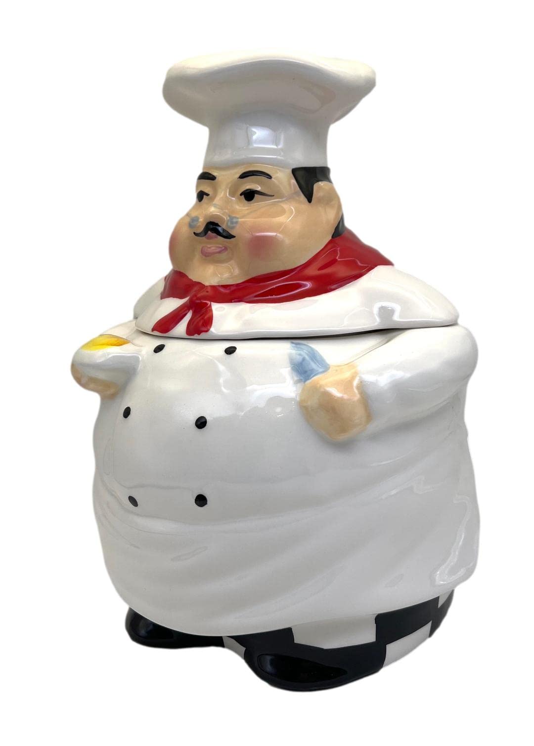 Ack Chef Ceramic Cookie Jar With Lid And Rubber Seal, Food Storage Jar, Kitchen D  Cor, Snack Storage Container For Cookie, Cand