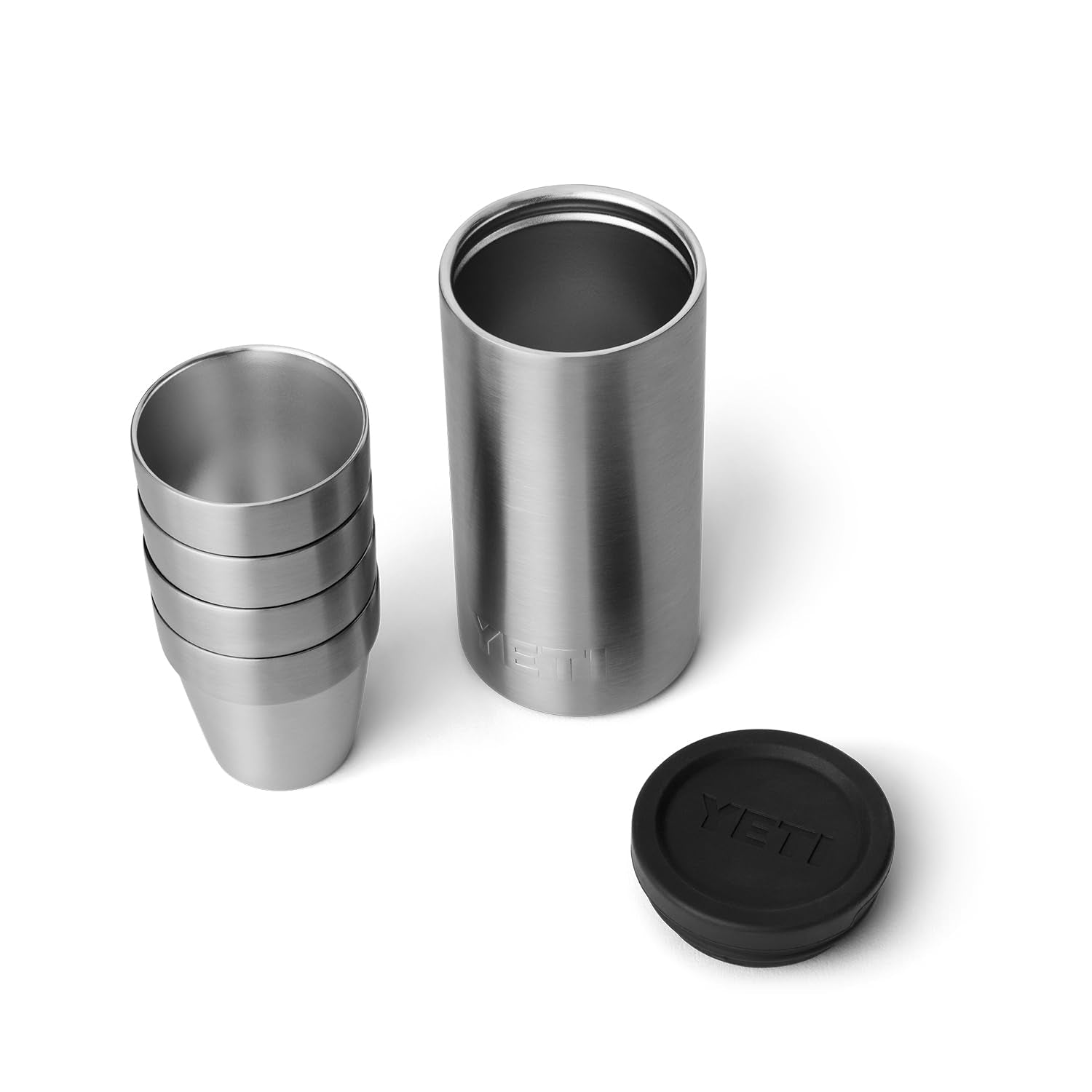 YETI Shot Glasses with Carrying Case, Set of 4, Stainless