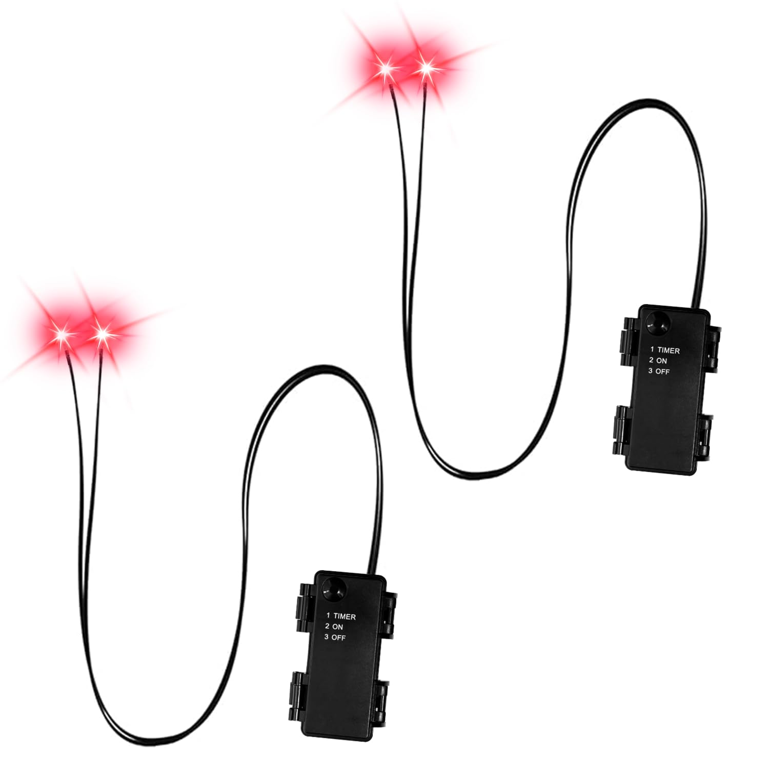 AUTXQU Halloween Led Glowing Eyes with Timer,2 Pcs Light Up Skeleton Eyes,Horror DIY Eyes for Masks,Pumpkins,Tombstones,and Prop