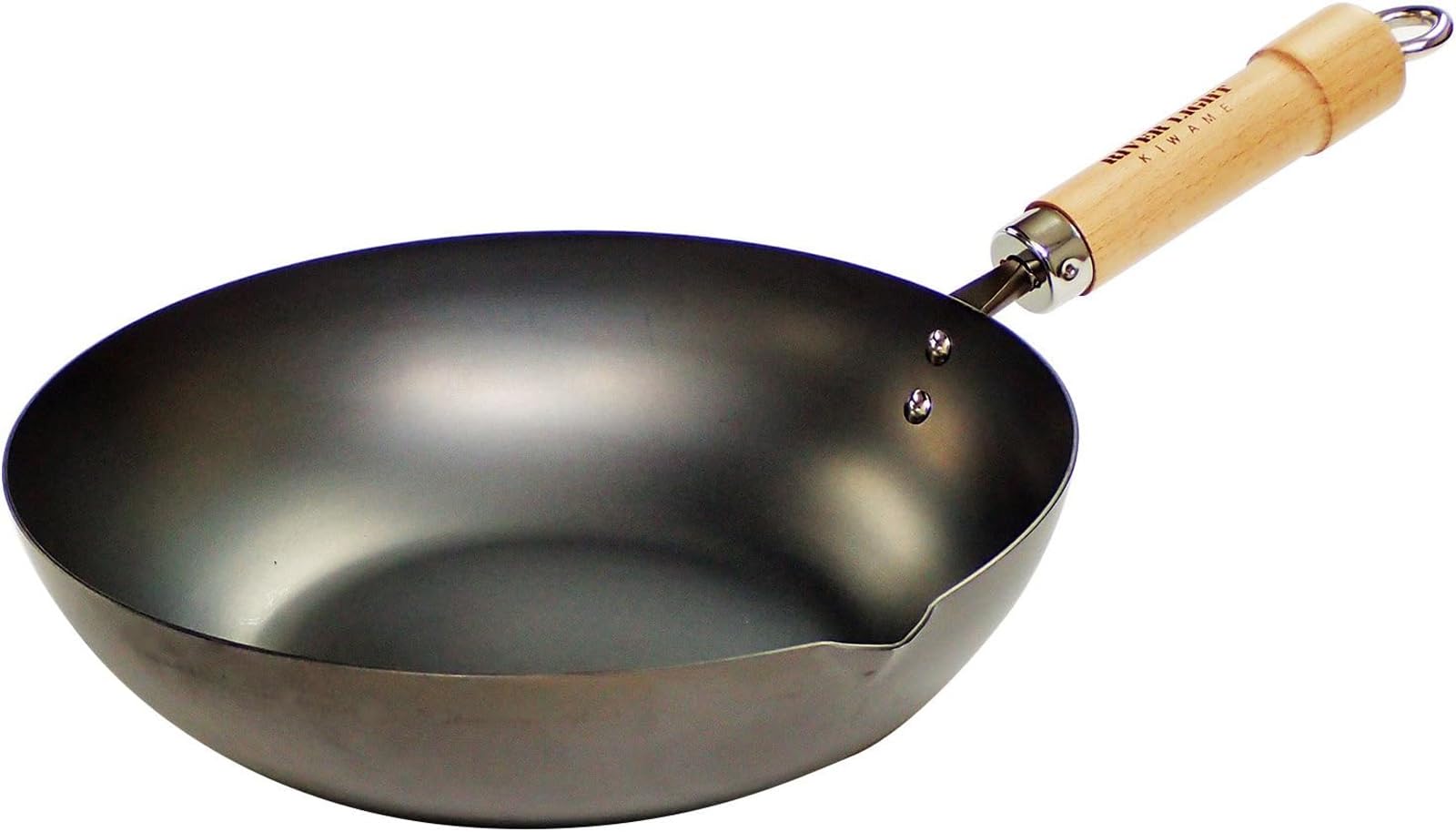 River Light Iron Frying Pan, Extreme Japan, 10.2 inches (26 cm), Induction Compatible, Made in Japan, Wok