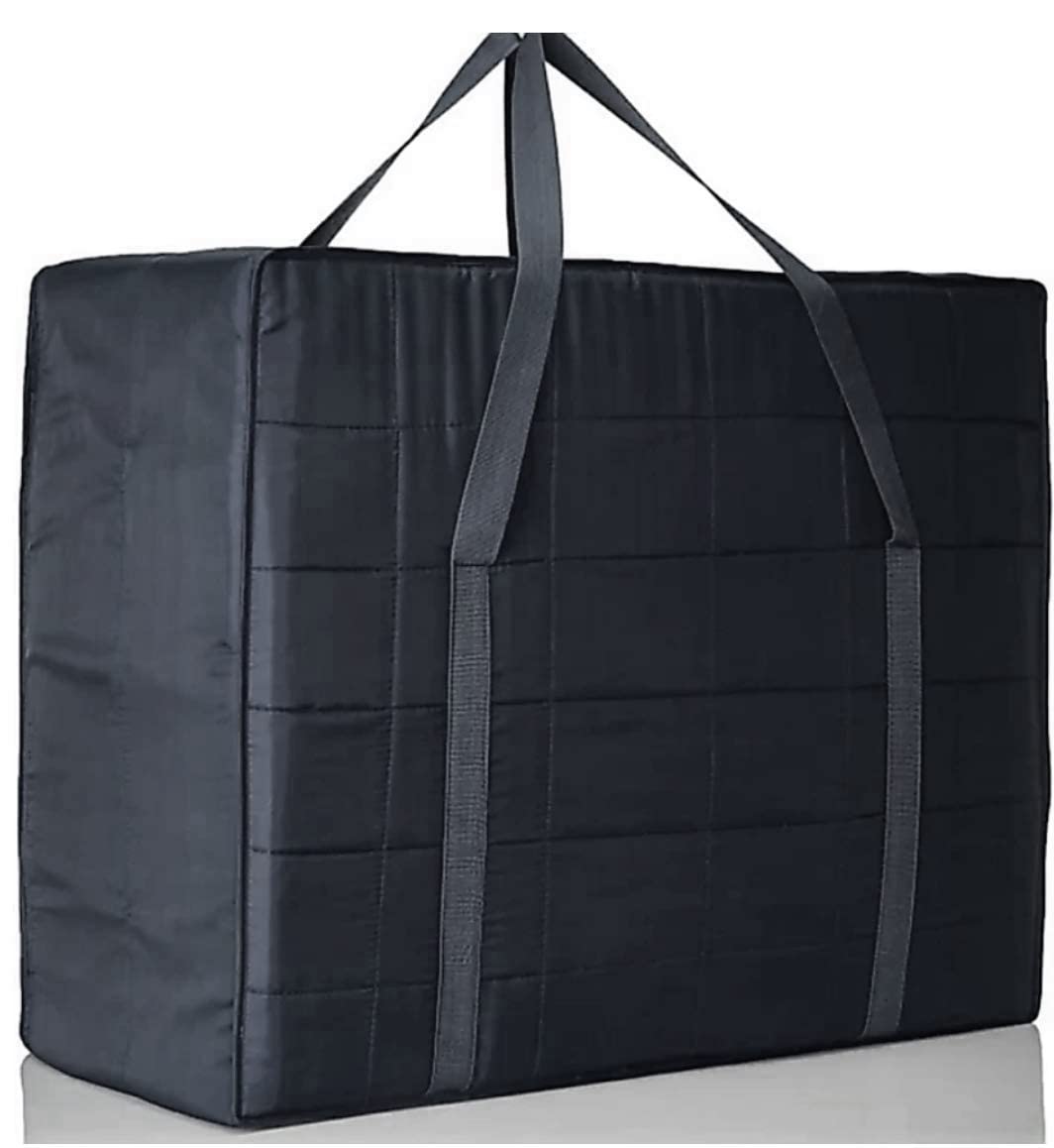 Devito Parachute Underbed Bag Multipuprpose Blanket King Size Jumbo Bag For Travel And Storage Use Black